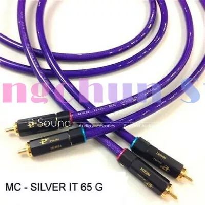 1pair MC SILVER IT 65G Silver Plated RCA Interconnect Signal Cable 3M • $153