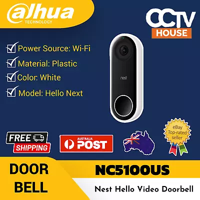 Google Nest Smart WiFi Video Doorbell NC5100US With Night Vision Functionality • $342.29
