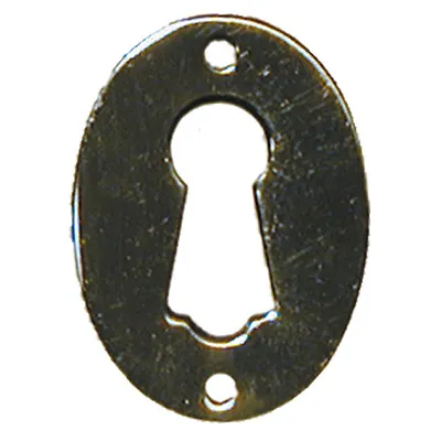 £2.49 • Buy Keyhole Cover / Oval Escutcheon In Polished Brass. 28mm X 38mm