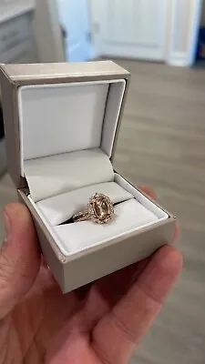 $790 • Buy Zac Posen Paulette Morganite & Diamond Engagement Ring In 14k Gold (1/2 Ct. Tw)