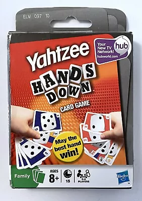 Hasbro 2009 Yahtzee Hands Down Card Game Strategy Theme NEW • $10.99