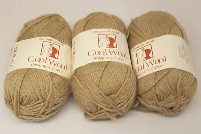 Lot Of 3 Matched Balls Elsebeth Lavold - Cool Wool - 18 Tan • $12