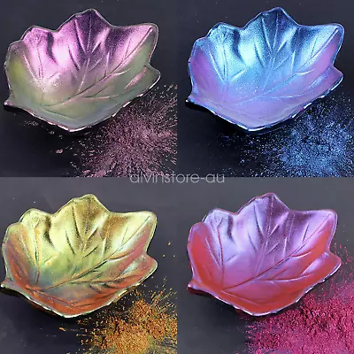 12 Colors Chameleon Pigment Mica Powder Epoxy Resin Craft Painting Coating Auto • $21.84
