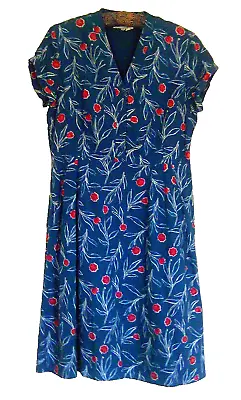 Seasalt Pencil Box Cotton Blend Floral Print Tea Dress Size 12 • £13