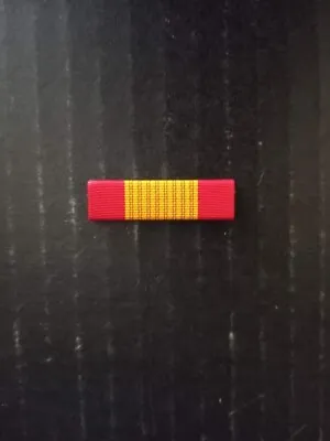 Authentic Vintage Vietnam Cross Of Gallantry Service Ribbon Red & Yellow No Palm • $12