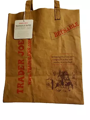 $29.95 • Buy 2 Trader Joe's NEW Washable Reusable Paper Grocery Shopping Bag 14 X11.5 X7 