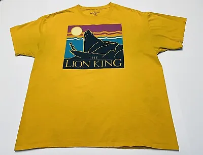 Disney The Lion King T Shirt Unisex Adult Size Xlarge Yellow Graphic Print • $6.99