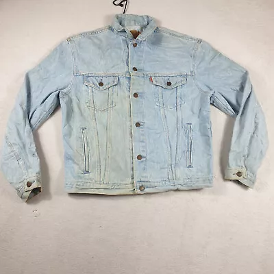 Levi's 70503 Trucker Vintage 90's Mens Denim Jacket Size S SMall BLue UK Made • $49.99