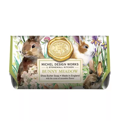 Michel Design Works Large 8.7 Oz Artisanal Bar Bath Soap Bunny Meadow • $12