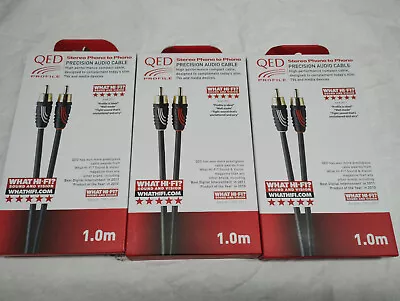 QED Precision Stereo RCA To RCA Phono Cable Audio Interconnect Lead  1m • £20