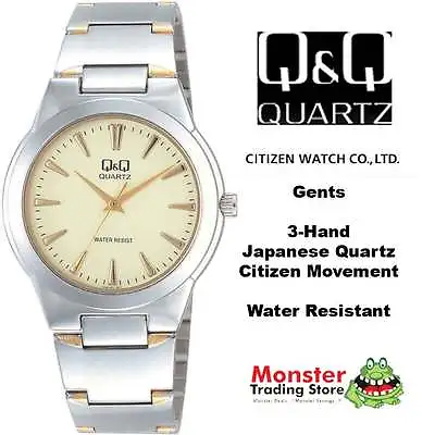 Aussie Seller Gents Dress Watch Citizen Made 2/tone Colour Vl90-400 Waranty • $69.99