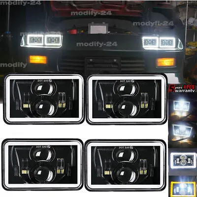 4PCS 4x6  Inch LED Headlights Hi-Lo Beam Fit Chevrolet Monte Carlo SS 1980-1988 • $79.33