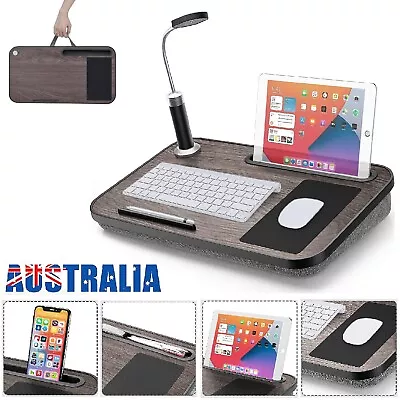 Laptop Bed Table Foldable Lap Desk Tablet Holder Stand Home Bed Sofa With Light • $42.99