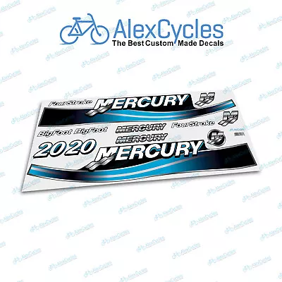 Mercury 20 HP Blue Bigfoot FourStroke Laminated Outboard Motor Decals Stickers • $19.70