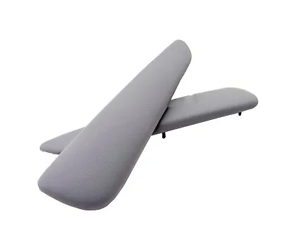 Gray Door Panel Armrest Covers Synthetic Leather For 98-06 BMW E46 • $19.59