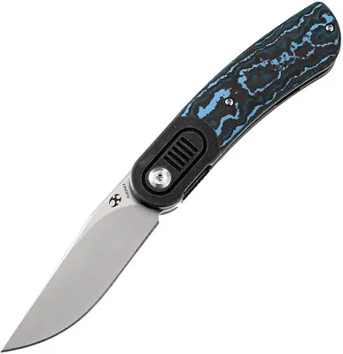 Kansept Knives Reverie Framelock Black/Blue Carbon Fiber Folding Knife 2025A3 • $199.95