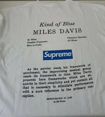 Very Rare FW08 Supreme Miles Davis Kind Of Blue Tee T-shirt L Large Box Logo • £500