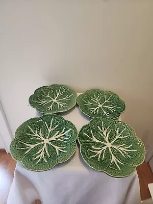 Set Of (4) Sur La Table Green Cabbage Leaf Luncheon Plates 9 1/4  • $99.99