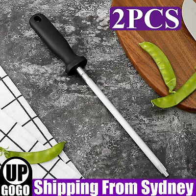 2pcs Kitchen Knife Sharpener Sharpening Sharp Steel Bar Precision Machined File • $8.99