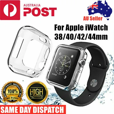 $4.99 • Buy For Apple Watch Case Series SE 6 5 4 3 2 Protector TPU Full Cover 38 40 42 44mm