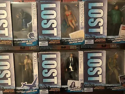 LOST COMPLETE 6 ACTION FIGURE S1 SET! 2006 SERIES ONE ABC TV SHOW McFARLANE Toys • $247.49