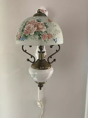 Electric Valence Rose  Floral Porcelain Wall Sconce 13” Vintage Cottage Core • $39.99