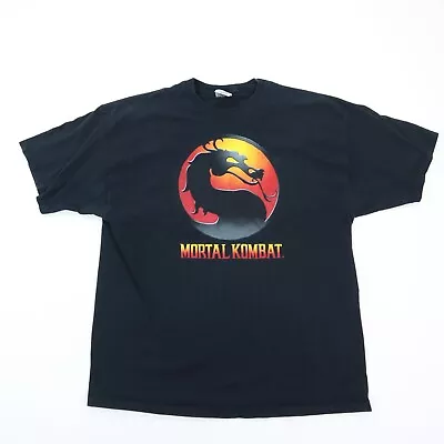 Vintage 90s Mortal Kombat T-Shirt Big Logo Distressed Promo Tee 2XL XXL • $54.99