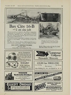 1927 Bay City Dredge Works Ad: Model 16-B - Newark Independent Contracting • $17.76