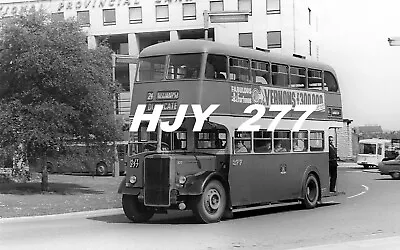 Plymouth Corporation 377 HJY277 Leyland PD2 B&W Coach Bus Photo • £1.15