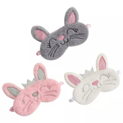  3 Pcs Sleeping Masks For Kids Bunny Ears Eye Blindfold Patch Rabbit • £11.29
