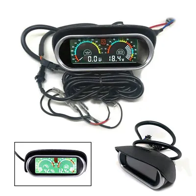 2in1 Dashboard LCD Digital Display 12/24V Autos Oil Pressure Gauge + Voltmeter • $33.14