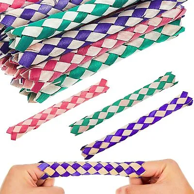 £3.49 • Buy 12 X Chinese Oriental Real Bamboo Finger Traps Party Bag Fillers Toys UK