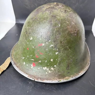 Original WW2 British / Canadian Army Medic Mk3 Combat Helmet & Liner • $118.12