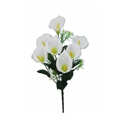 Artificial Calla Lily Bouquet With Gyp Flower Floral Plant Wedding • £6