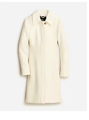 J.Crew $398 New Lady Day Topcoat Italian Wool VIntage White Size 20 BM964 • $199