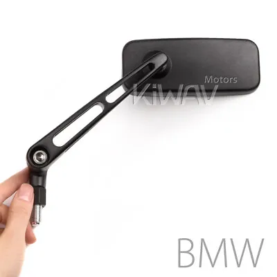 Classic MX Black Motorcycle Mirrors For BMW 1.5 Pitch 10mm Magazi • $80.90