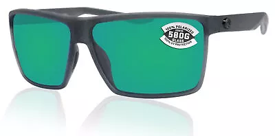 Costa Del Mar Rincon Matte Smoke Green Mirror 580G Polarized 63mm Sunglasses • $158.99