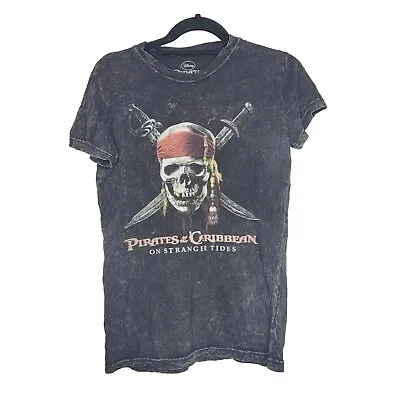 Disney Pirates Of The Caribbean Womens Shirt Medium Dark Gray. • $5.99