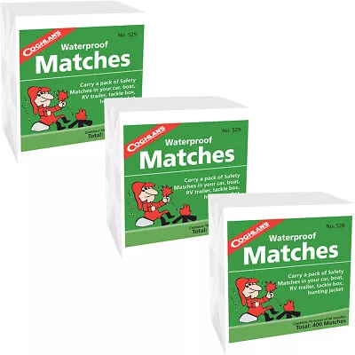 Coghlan's Waterproof Matches (30 Boxes) 1200 Total Matches Safety W/ Striker • $20.99