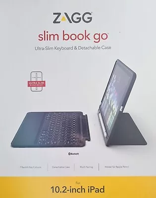 Zagg Slim Book Go Bluetooth Keyboard Case For Apple Ipad 10.2'' 7th 8th 9th Gen • $29.99