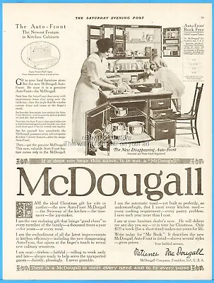 Vintage 1916 McDougall Kitchen Cabinet Hutch Frankfort Indiana Ephemera Print Ad • $15.99