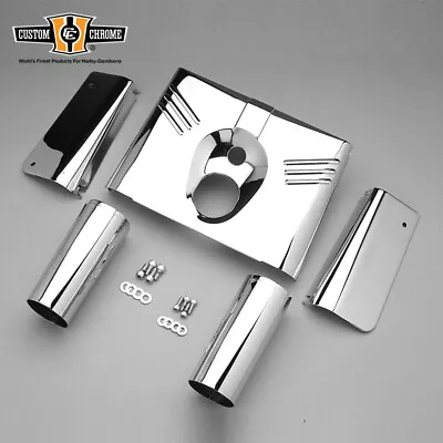 Chrome Fork Tins Slider Covers Fit For Harley 86-13 FLST/FLSTC/FLSTF&93-13 FLSTN • $142.19