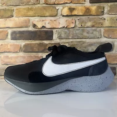 Nike Moon Racer Mens 10.5 Running Shoes Black White Wolf Grey AQ4121-001 • $69.99