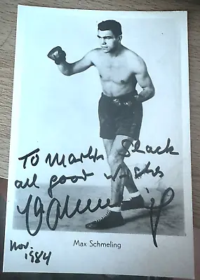 Max  Schmeling  -  German    Boxer -  Autographed Photo • $75.76