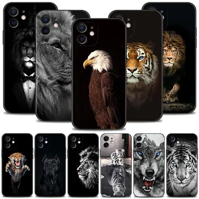 Phone Case For IPhone 14 13 12 11 XR 8 7 Wolf Dog Cat Bird Lion Tiger Animal • $14.95