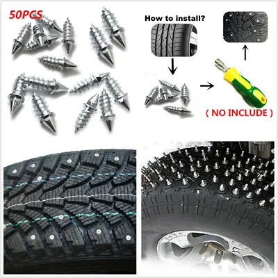 50pc Winter Car Anti Slip Screw Stud Wheel Tire Snow Nail Spike Anti-Slip Screws • $30.87