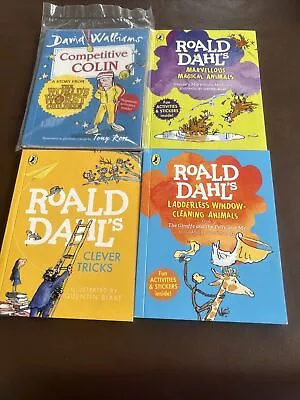 3 X Roald Dahl And 1 David Walliams Sealed Happy Readers Mini Book Collection • £5.99