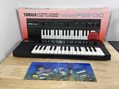 Yamaha Portasound PSS-130 Electronic Keyboard Piano Synthesizer Portable VTG Box • $59.99