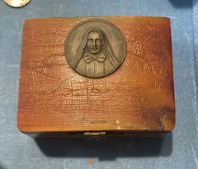 Vintage Rare Catholic Church Saint Frances Xavier Cabrini Trinket Box • $200