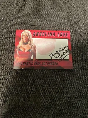 Angelina Love Kiss Card Autographed ROH TNA Autographed Signed • $34.95